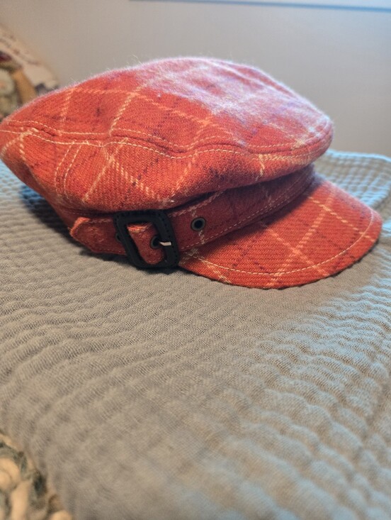 J. Crew Accessories - J.Crew Orange Plaid Baker Boy Cap